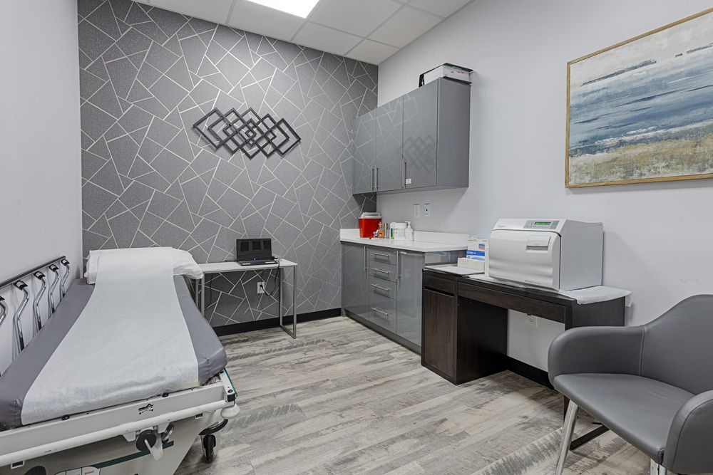 Post-surgical exam room at Astra Vein Vascular clinic in Astroia Queens